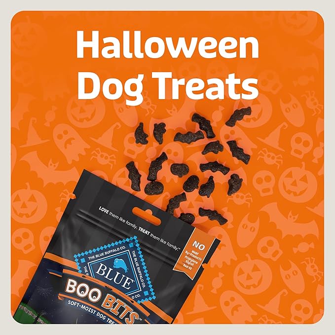 Blue Buffalo Boo Bits Soft & Chewy Halloween Dog Treats, Tasty Chicken Recipe, 4.5-oz Bag (Pack of 4)