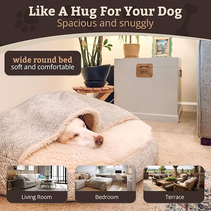 Snoozer Luxury Microsuede Cozy Cave Pet Bed, Show Dog Collection, Small, Palmer Dove