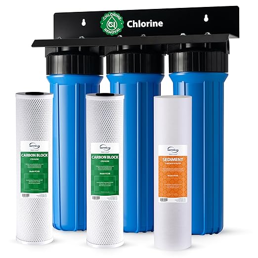 iSpring Whole House Water Filter System, Highly Reduces Sediment, and up to 99%