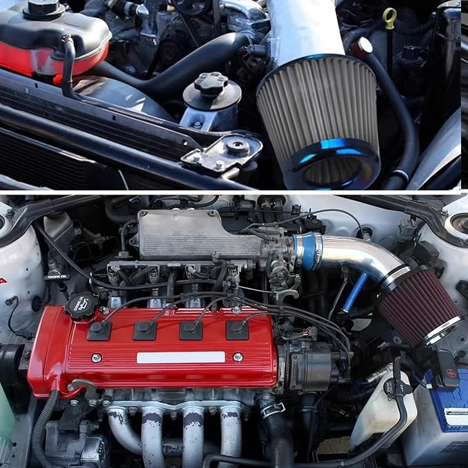 Cold Air Intake Filter High Performance Washable Filter Clamp-On Replacement
