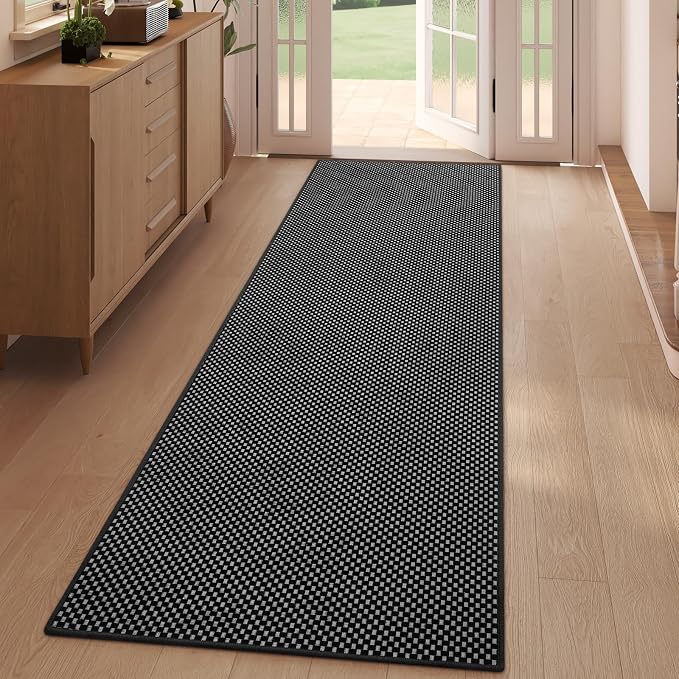 YDKGL 2x6 ft Kitchen Runner Rug Mat Non Slip Boho Woven Hallway Runner Washable