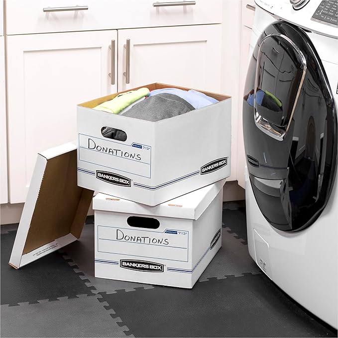 Bankers Box 6-Pack Basic Duty File Storage Boxes with Lids, Letter/Legal, STOR/FILE, (0071303)