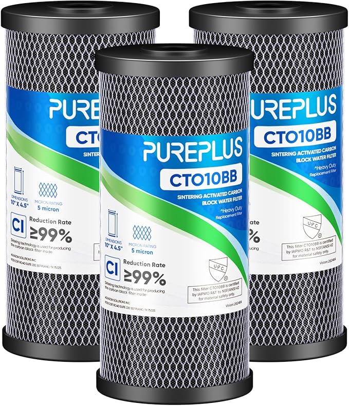 PUREPLUS Coconut Shell Water Filter Cartridge | Activated Carbon Block CTO |