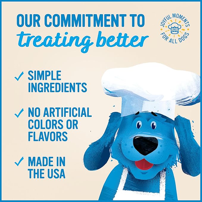 Blue Dog Bakery MarrowBakes Snacks | Small, Crunchy Beef Flavor Treat | Natural Healthy Dog Treats, 12 oz (Pack of 6)