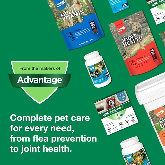 Advantage II XL Dog Vet-Recommended Flea Treatment & Prevention | Dogs Over 55 lbs. | 4-Month Supply