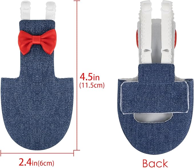 Parrot Flight Suit with Adjustable Straps & Diaper Harness - Bird Diaper with Elastic Training Rope, 1PCS, Denim Blue, S-Code