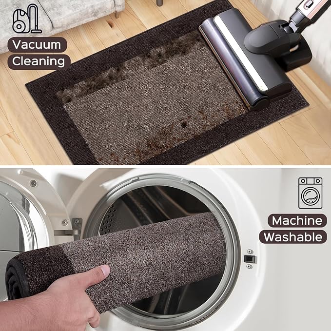 Machine Washable Kitchen Rug 24" x 84", Non Slip Kitchen Mat