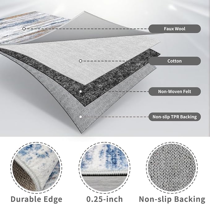 3x16 Washable Hallway Runner Rug: Extra Long Runners