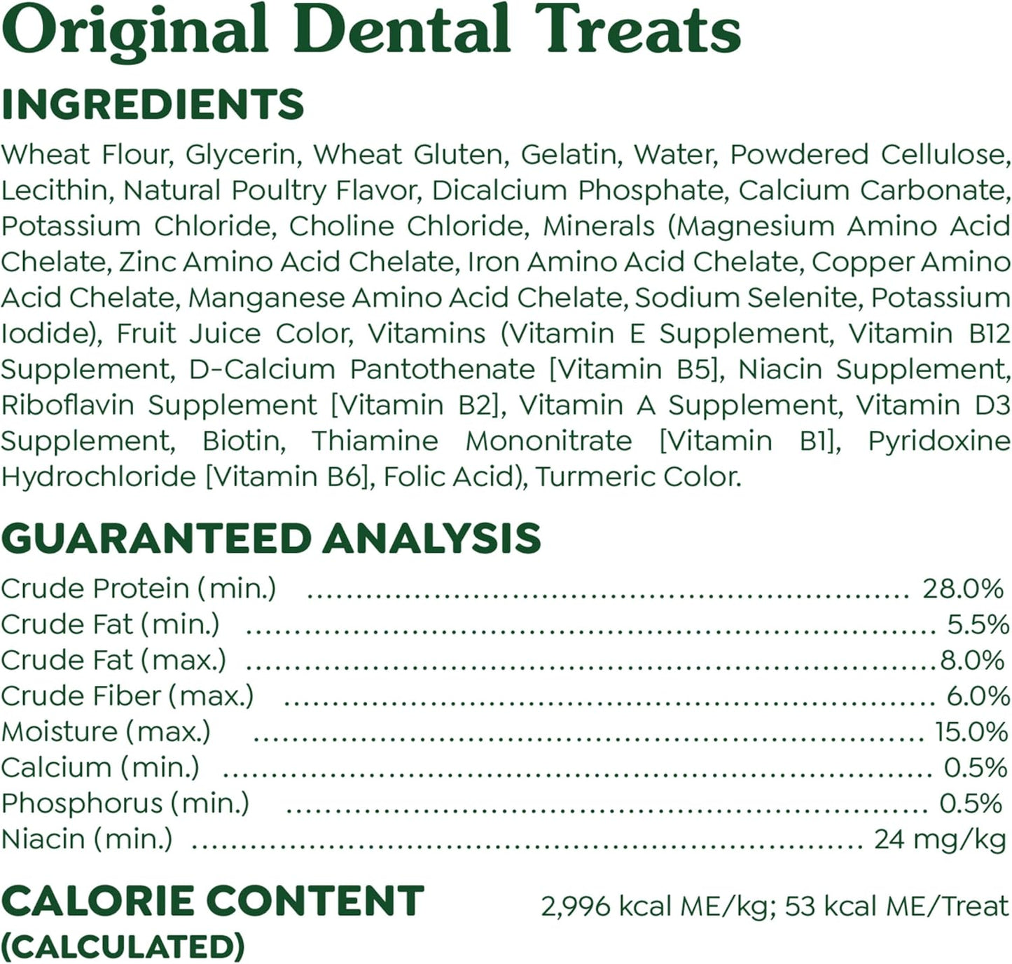 Greenies Original Teenie Dental Dog Treats, (4) 65 ct Packs (260 Treats)