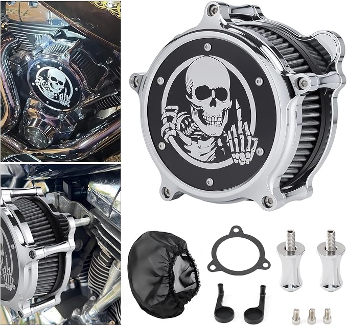 Motorcycle Air Cleaner Skull Style Air Filter