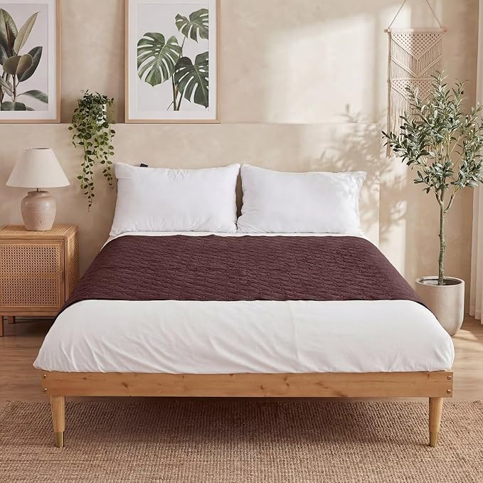 Waterproof Dog Bed Cover Pet Blanket Sofa Pet Bed Mat,Leak Proof Washable Incontinence Mattress Protectors,Suitable for People Who Cannot Take Care of Themselves,30x30 Inch Coffee