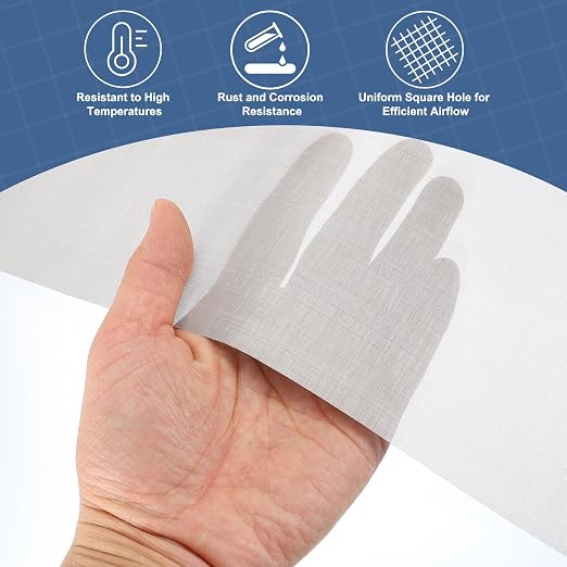 uxcell 300 Mesh 79" x 10" Woven Wire Mesh, 316 Stainless Steel Air Vent Filter