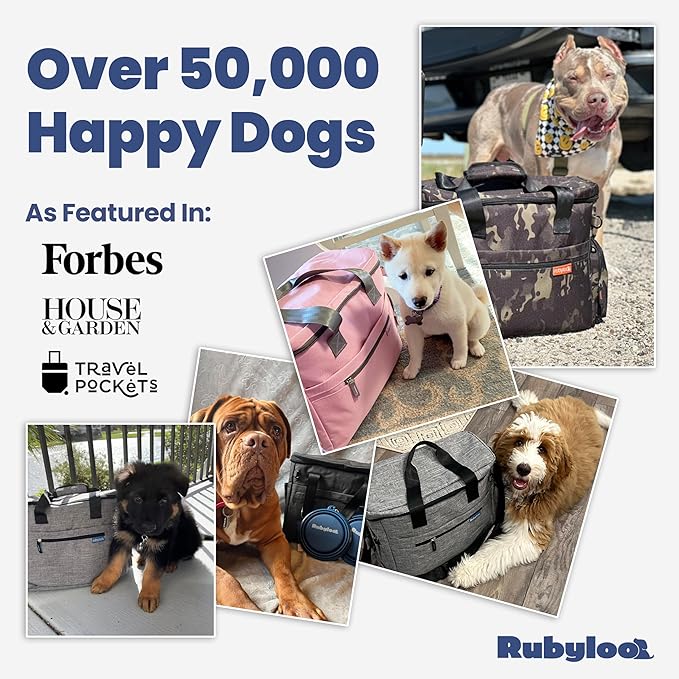 The Original Doggy Bag™ - Complete Dog Travel Bag for Supplies with 2 BPA-Free Travel Dog Bowls & 2 Pet Food Containers - Traveling Kit for Road Trips, Camping, Weekend Away or Doggy Gift: Camo