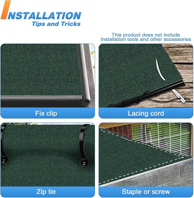 TANG Sun Shade Fabric Roll 8'x58' Shade Cloth