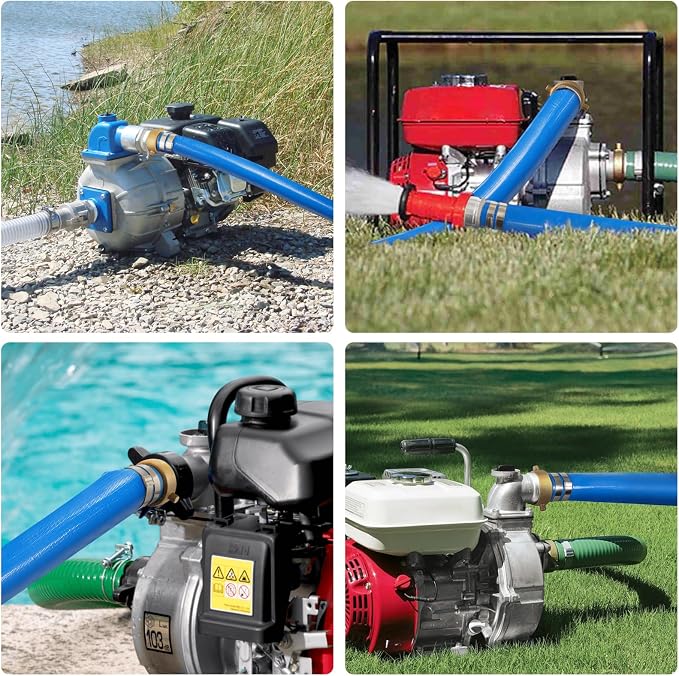 2" x 50 ft Backwash Hose for Swimming Pools, Heavy Duty PVC Lay Flat Water