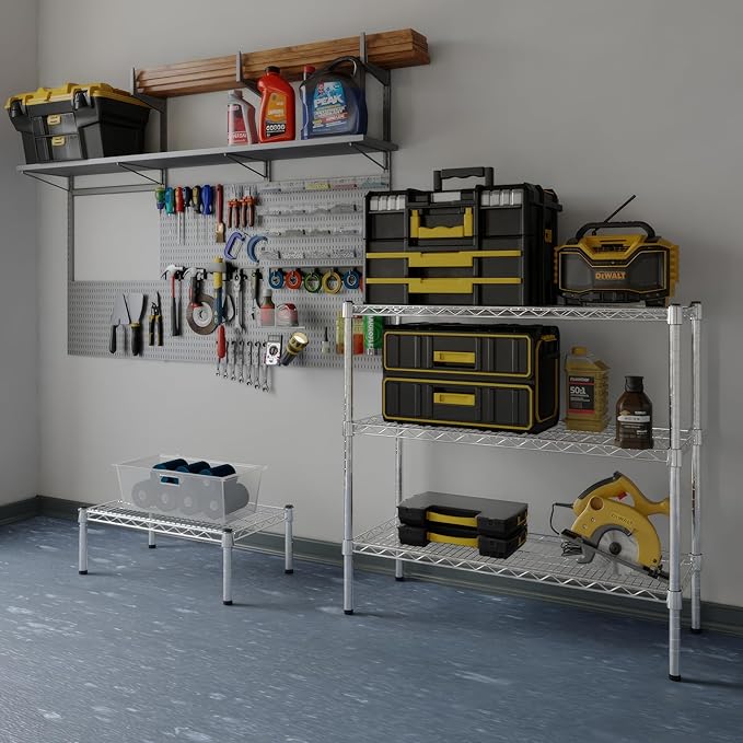 14" Deep x 36" Wide x 34" Height Wire Shelving Kit | 3-Tier | NSF Commercial Storage Rack Unit