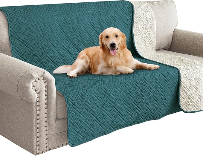 2026 Waterproof Bed Sofa Blanket (52"x82") Comfy Couch Sofa Mat for Dog Pets with Anti-Slip Back, Universal Incontinence Lightweight Liner Pad for Furniture Car Picnic etc Durable Washable, Teal Green