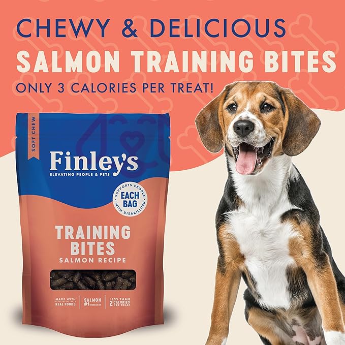 Finley's Training Treats for Puppies, Soft Salmon Dog Treats for All Dogs and Sizes, Limited Ingredient, Low Calories, 16oz, 2 Pack