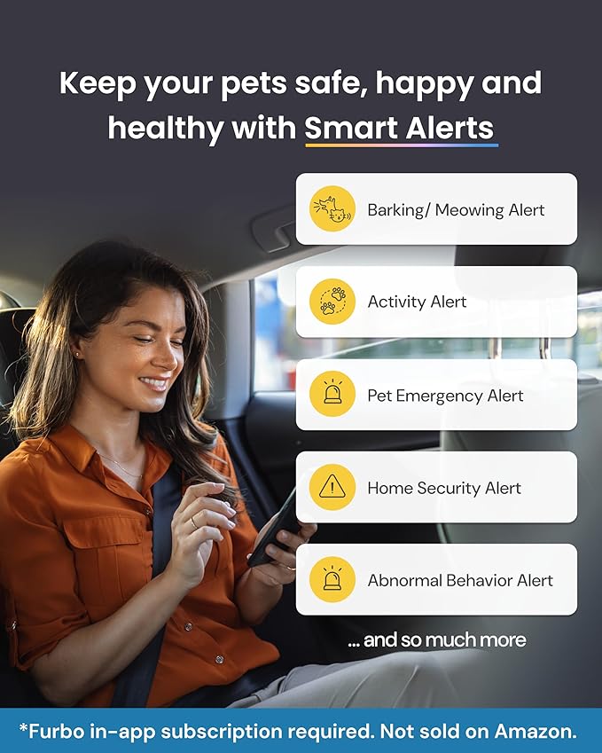 Furbo Mini Pet Camera [Subscription Required] Unlock Camera w/Paid Plan: Home Security with Dog & Cat Safety Alerts, 2-Way Audio, Mountable Smart Cam (Low Risk, 3mo Min. Cancel Anytime) (Pack of 2)