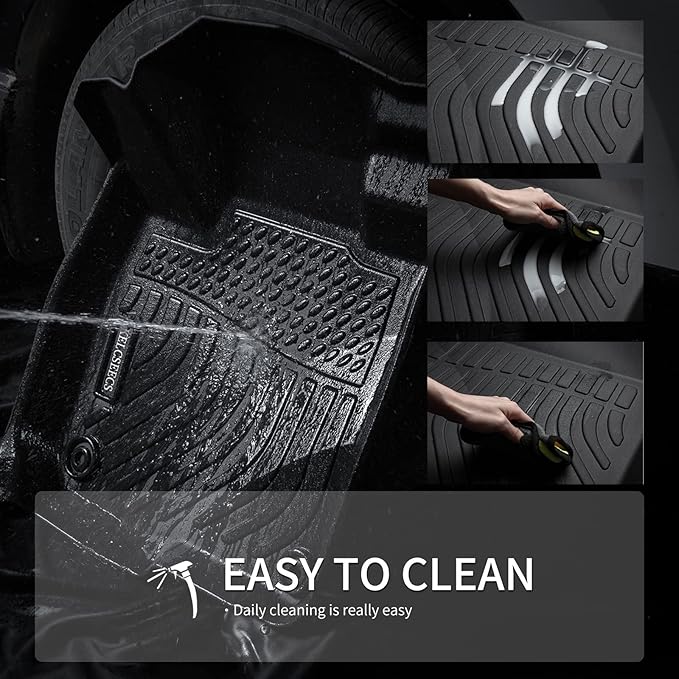 KELCSEECS® Floor Mats & Cargo Liner Custom for Mini Countryman F60 2017-2024(Not for Manual Transmission),All Weather Protection TPE Floor Liners Front& Rear Row Full Set Accessories Black