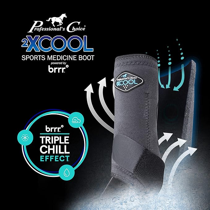 Professional's Choice 2XCOOL Sports Medicine Horse Boots | Protective & Breathable Design for Ultimate Comfort, Durability & Cooling in Active Horses | 2 Pack Small Wine