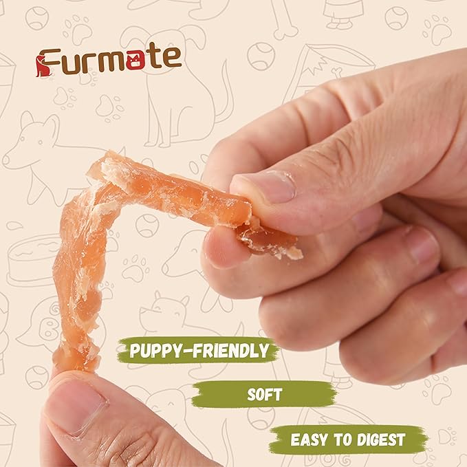 Chicken Jerky Strips Dog Treats, Chicken Breast Only Training Treats for Dogs,High Protein Low in Fat,Gluten-Free & Rawhide-Free,Healthy Skin & Shiny Coat,for All Life Stage Dogs,10.58 oz