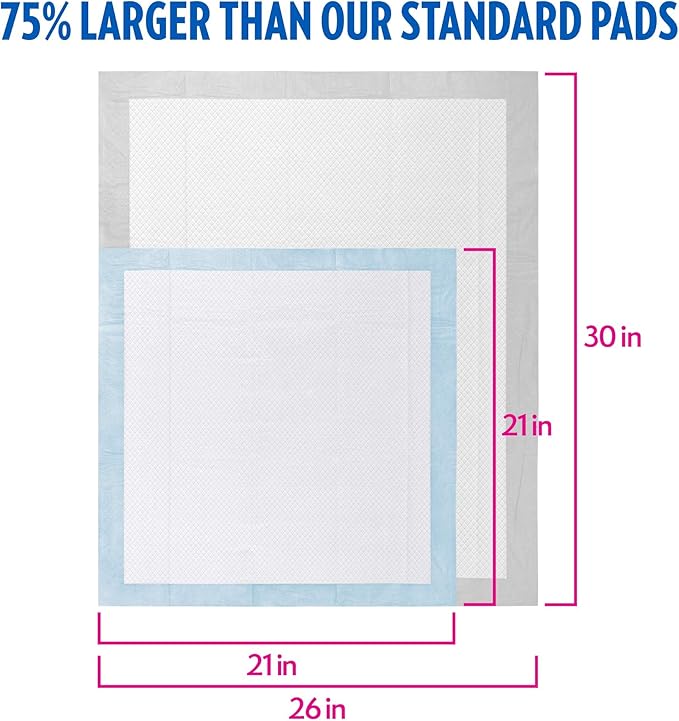 OUT! Petcare Puppy Pads XXL, Heavy Duty, Leak Proof Pee Pads for Dogs, Potty Training & Housebreaking, Puppy Essentials (26"x30", 30 Count) (Pack of 2)