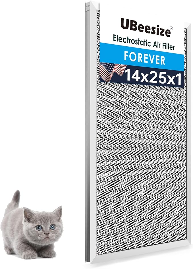 UBeesize 14x25x1 Reusable Electrostatic Air Filter HVAC AC Furnace Filter