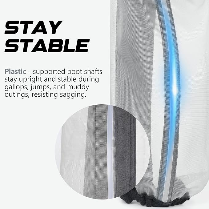 All-Purpose Fine Mesh Horse Fly Boots Breathable Anti-Fly Leggings with Sturdy Support Strips Reduce Annoying Stomping & 360°Leg Protection Durable Easy-Clean Material 4-Pack Lavender Purple