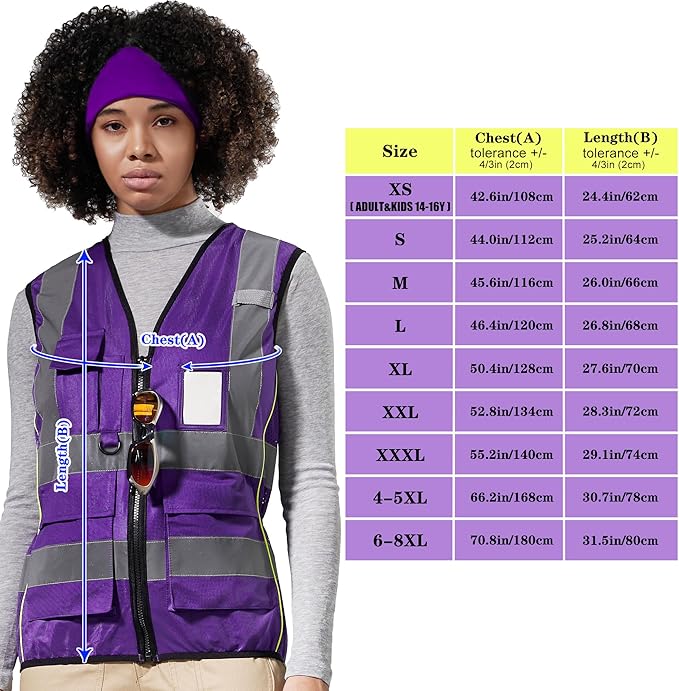 A-SAFETY High Visibility Reflective Safety Vest Customize Logo (XS-8XL)