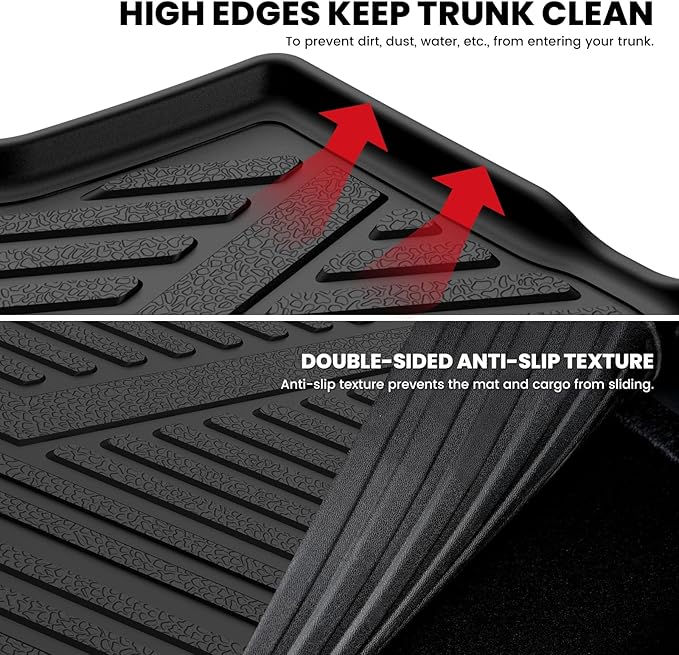 LASFIT Backrest & Cargo Mats for Hyundai Ioniq 9 2026, All Weather TPE Custom Fit Hyundai Ioniq 9 2026 Full Set Car Accessories Backrest Mats & Trunk Liners,Black