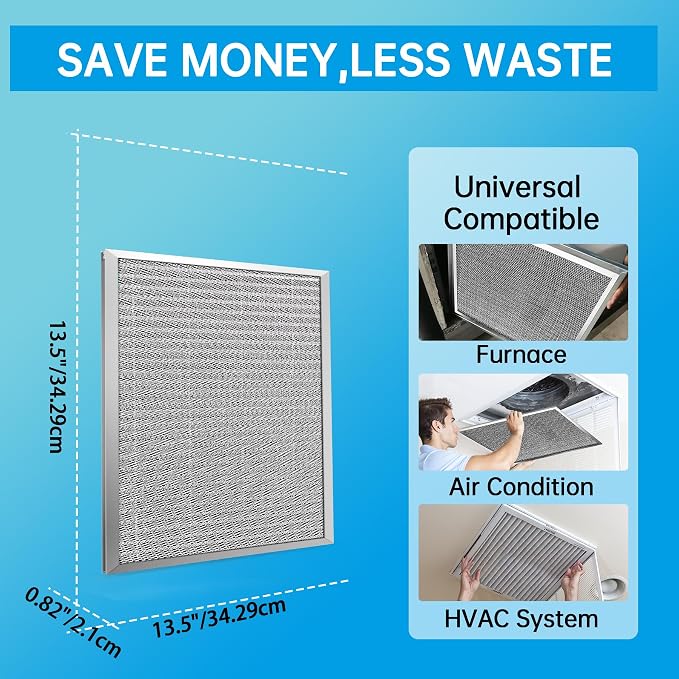 UBeesize 14x14x1 Reusable Electrostatic Air Filter HVAC AC Furnace Filter