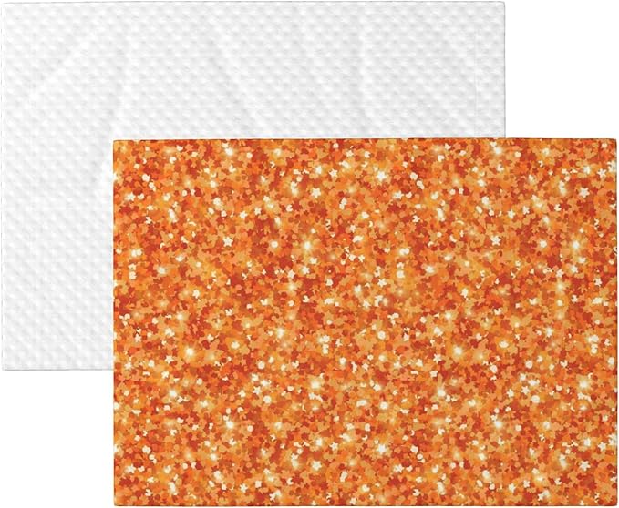 Waterproof Dog Blanket Soft Pet Blanket for Puppy Cat, Fleece Cat Throw Blankets for Furniture Bed Couch Sofa Reversible - Orange Glitter