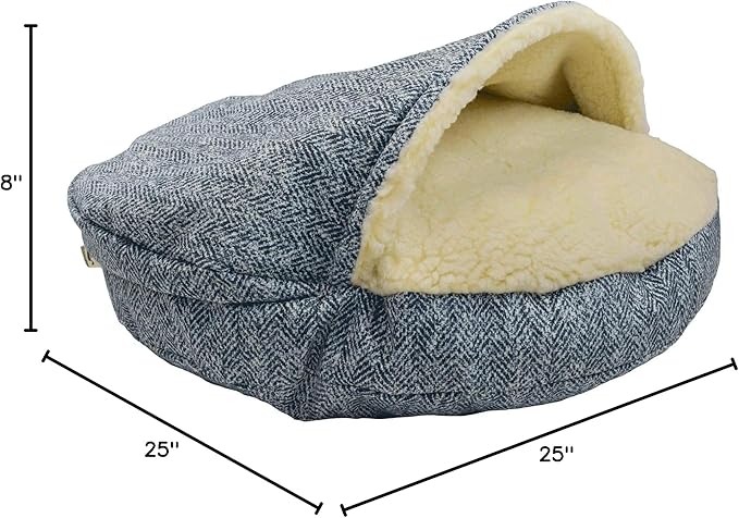 Snoozer Luxury Orthopedic Cozy Cave Pet Bed, Showdog Collection, Small - Palmer Indigo