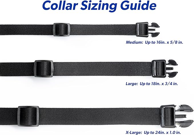 MS-5 Automatic Pet Door Collar, Genuine High Tech Pet Brand Dog Collar for Power Pet Doors - Deluxe Strap (Black, Medium) - DC-BLK-MS5-M