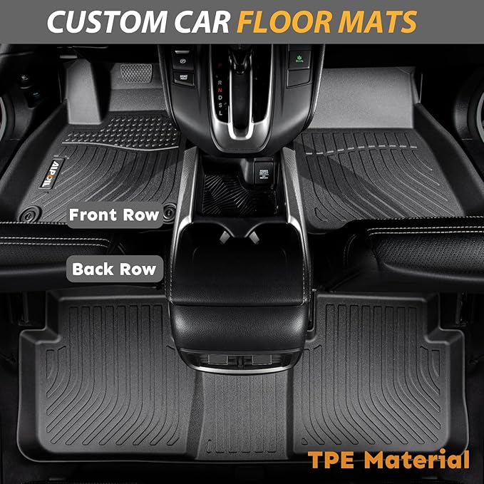 AIPOIL® Floor Mats & Cargo Liner Set for 2023 2024 2025 2026 Honda Accord & Accord Hybrid All Weather Protection TPE Anti-Slip Automotive Full Set Custom Car Mats Accessories - Black