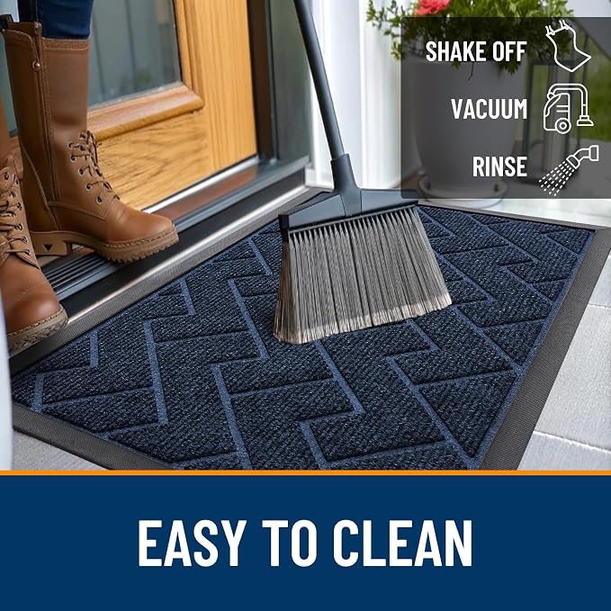 OLANLY Front Door Mat Indoor Outdoor Entrance, Waterproof All-Season,