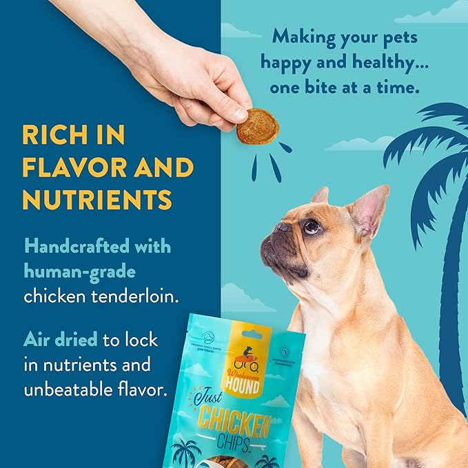 Chicken Chips – Single Ingredient Dog Treats, All Natural & Healthy Training Snacks for Small, Medium & Large Breeds, Puppies – High Protein, Made in US 3oz