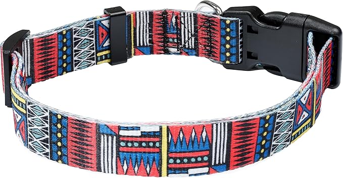MS-5 Automatic Pet Door Collar, Genuine High Tech Pet Brand Dog Collar for Power Pet Doors - Deluxe Strap (Tribal, Medium) - DC-TBL-MS5-M