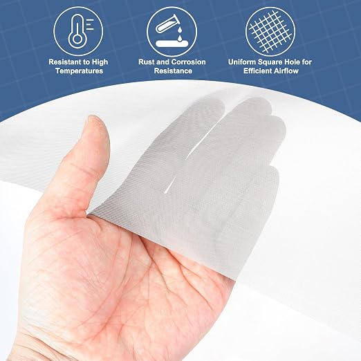 uxcell 100 Mesh 39" x 10" Woven Wire Mesh, 316 Stainless Steel Air Vent Filter