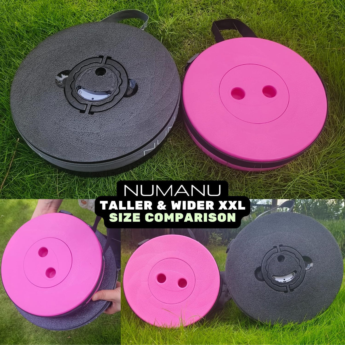 NUMANU XXL Collapsible Stool for Adults, Portable Folding Seat, 1000 lbs