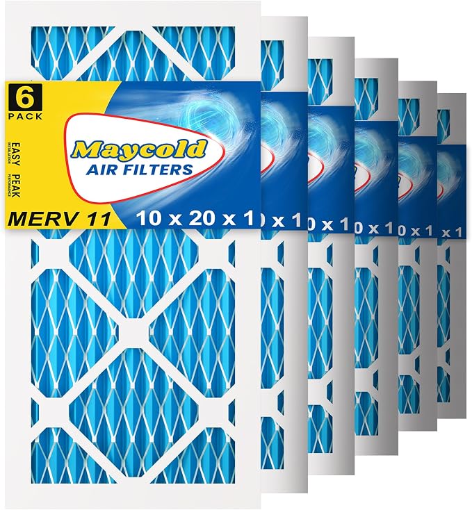 Maycold 10x20x1 MERV 11 Furnace Air Filter, High-Performance HVAC AC Filters