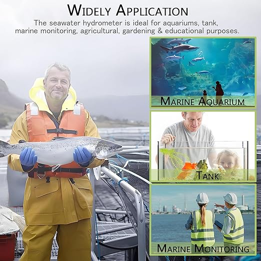Seawater Salinity Refractometer,V-Resourcing Automatic Temperature Compensation Sea Water Salinity Measurer for Aquarium, Hydrometer, 0-100ppt & 1.000-1.070 Salinity Specific Gravity
