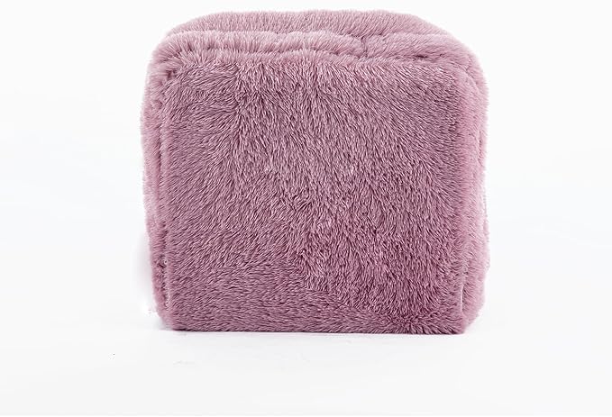 WDYLWFHWPink Foldable Human Dog Bed - 69"x35"x12" Fits You & Pets with Comfy Pillow, Washable Faux Fur, Oversized Lounger Lazy Sofa Beds with 5 Adjustable Position