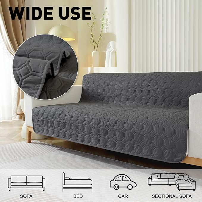 Waterproof Non-Slip Dog Bed Cover, pet Blanket Sofa Furniture Protector, car Incontinence Mattress, Suitable for Most Cats and Dogs, Pets (Dark Gray) (30x53in)