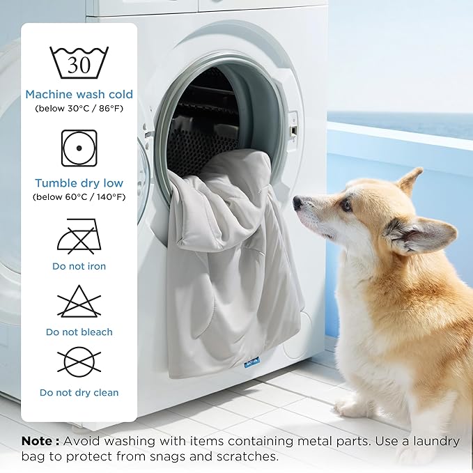 Bedsure Cooling Blanket for Medium Dogs with Breathable Air-Core Fill Q-MAX>0.4 - Dog Cooling Mat Soft, Lightweight Pet Cat Throw Cold Blanket Washable for Summer, Pearl Grey, 30x40