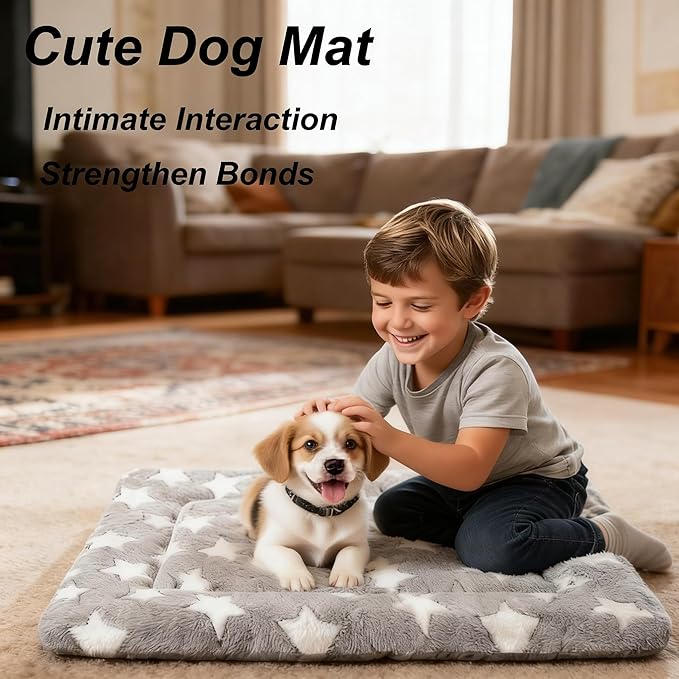 Dog Bed Mat - Reversible Dog Crate Bed Mats, Soft & Breathable Kennel Pad, Durable Crate Bed for Small Medium Large Dogs & Cats