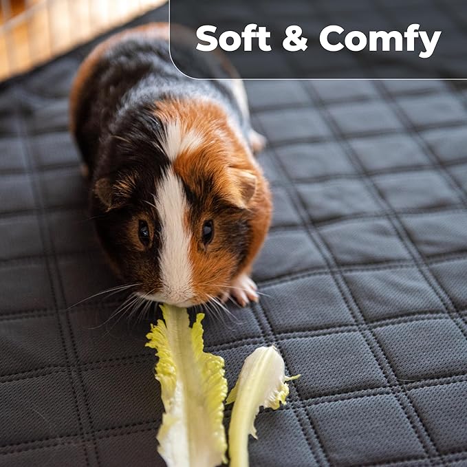 Washable Rabbit & Guinea Pig Cage Liner for Midwest, 24"x47", Easy to Clean Unlike Fleece, Absorbent & Waterproof Guinea Pig Bedding and Non-Slip Pee Pad & Rabbit Floor Mat
