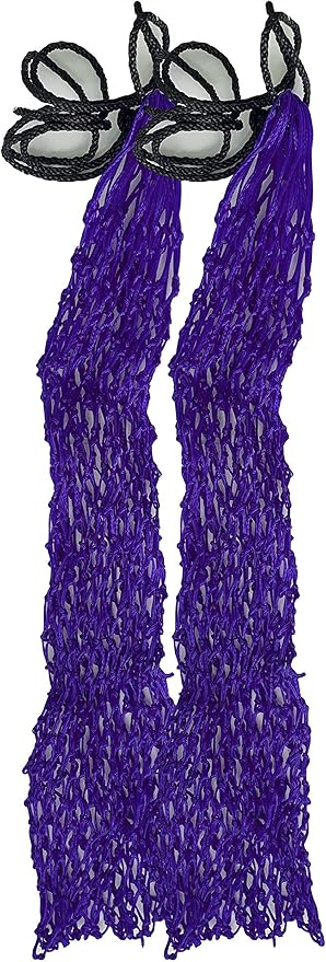 Majestic Ally 2 pcs Ultra Slow Feed 1.5"x1.5" Holes 40” Hay Net for Horses and livestocks (Purple)