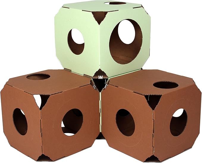 Durable, Modular Cat House Cubes/Cat Condos, Made in USA (2pack, White)